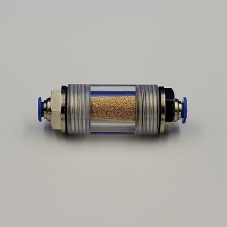 PPD Push Lock In-line Filter, 40 μm. 1/4" fittings; bronze filter. Large PPDF-50-1/4-1/4-B40